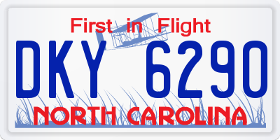 NC license plate DKY6290