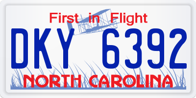 NC license plate DKY6392