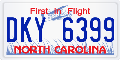 NC license plate DKY6399