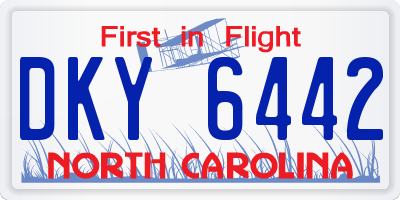 NC license plate DKY6442