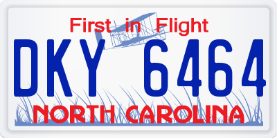NC license plate DKY6464