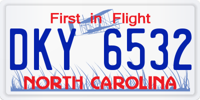 NC license plate DKY6532