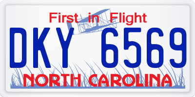 NC license plate DKY6569