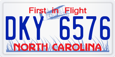 NC license plate DKY6576