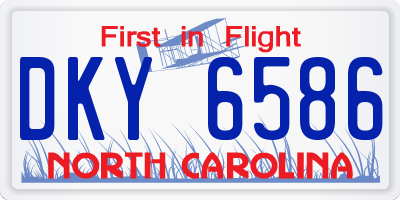 NC license plate DKY6586