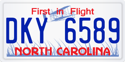 NC license plate DKY6589