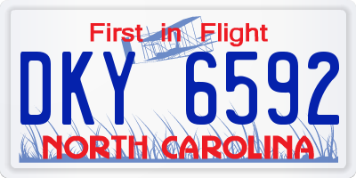 NC license plate DKY6592