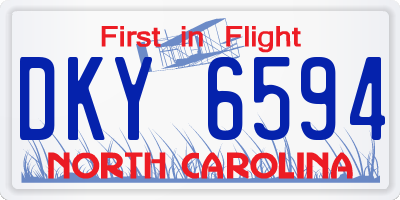 NC license plate DKY6594