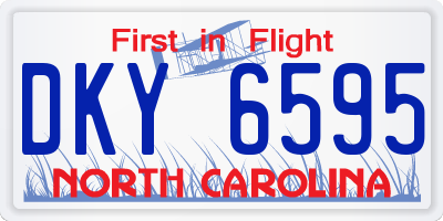 NC license plate DKY6595