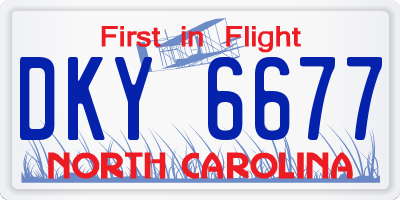 NC license plate DKY6677