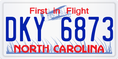 NC license plate DKY6873