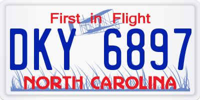 NC license plate DKY6897