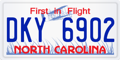 NC license plate DKY6902