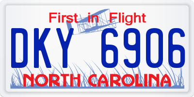NC license plate DKY6906