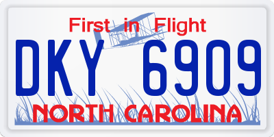 NC license plate DKY6909