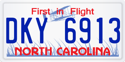 NC license plate DKY6913