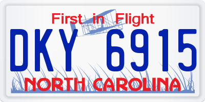 NC license plate DKY6915