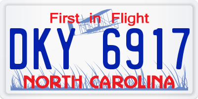NC license plate DKY6917