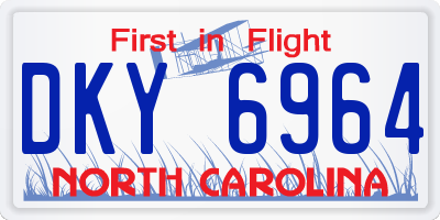 NC license plate DKY6964