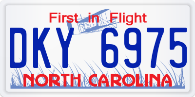 NC license plate DKY6975