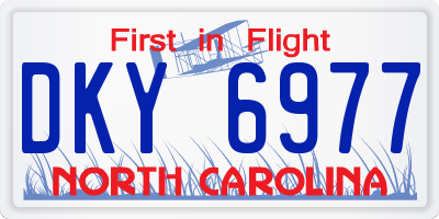 NC license plate DKY6977