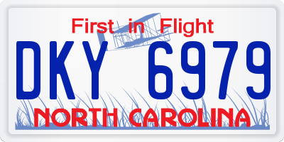 NC license plate DKY6979