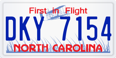 NC license plate DKY7154