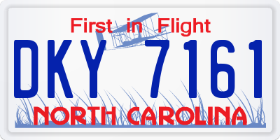 NC license plate DKY7161