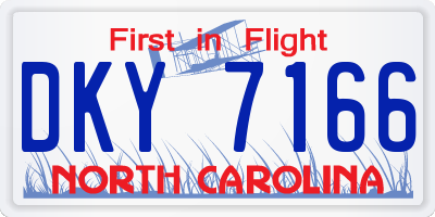 NC license plate DKY7166