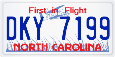NC license plate DKY7199