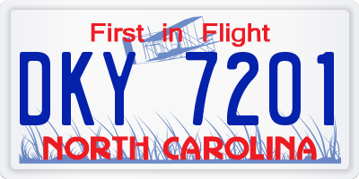 NC license plate DKY7201