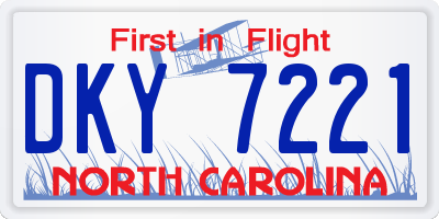 NC license plate DKY7221