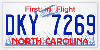 NC license plate DKY7269