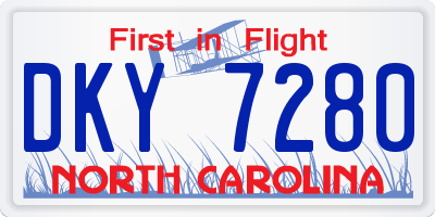 NC license plate DKY7280