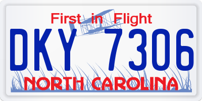 NC license plate DKY7306