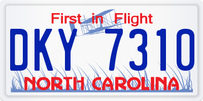 NC license plate DKY7310