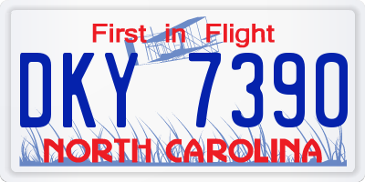 NC license plate DKY7390