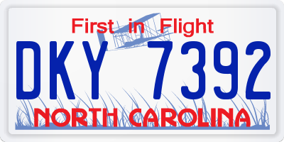 NC license plate DKY7392