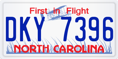 NC license plate DKY7396