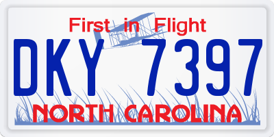 NC license plate DKY7397