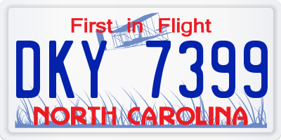 NC license plate DKY7399
