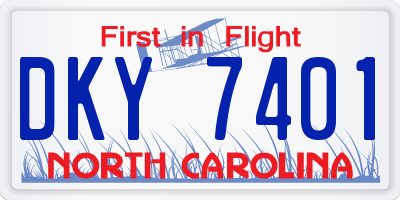 NC license plate DKY7401