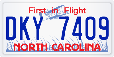NC license plate DKY7409