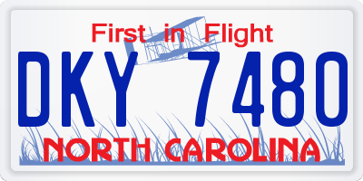 NC license plate DKY7480