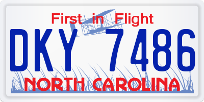 NC license plate DKY7486