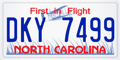 NC license plate DKY7499