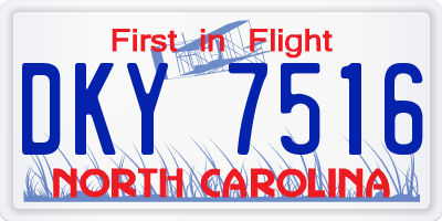 NC license plate DKY7516