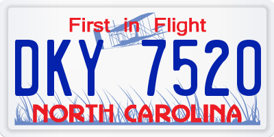NC license plate DKY7520