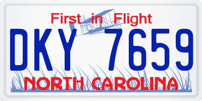 NC license plate DKY7659