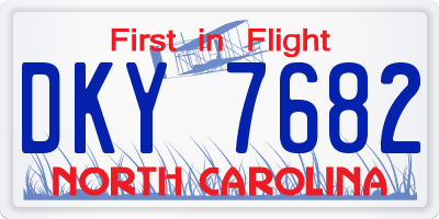 NC license plate DKY7682